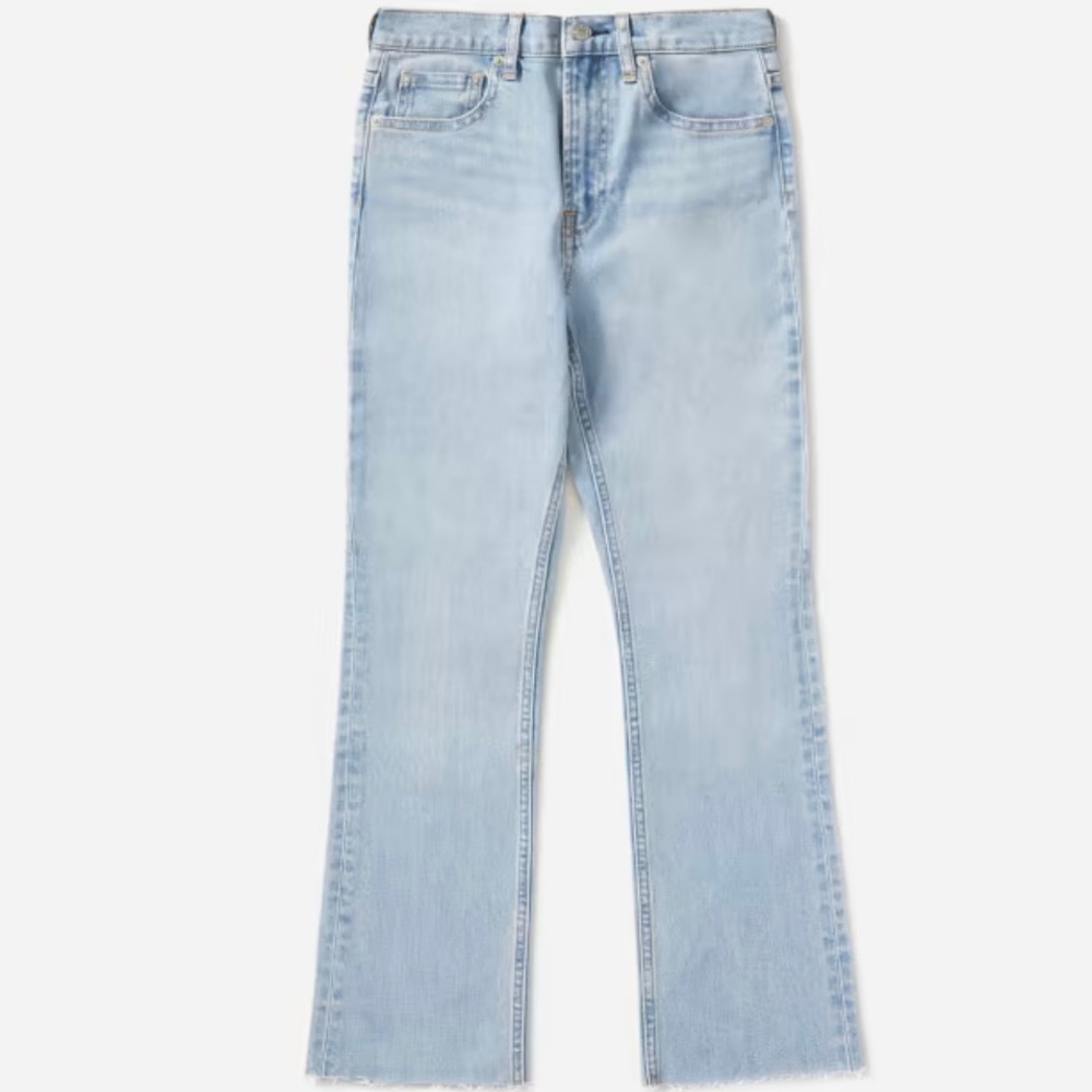 Everlane Kick Crop Light Wash High Rise Denim